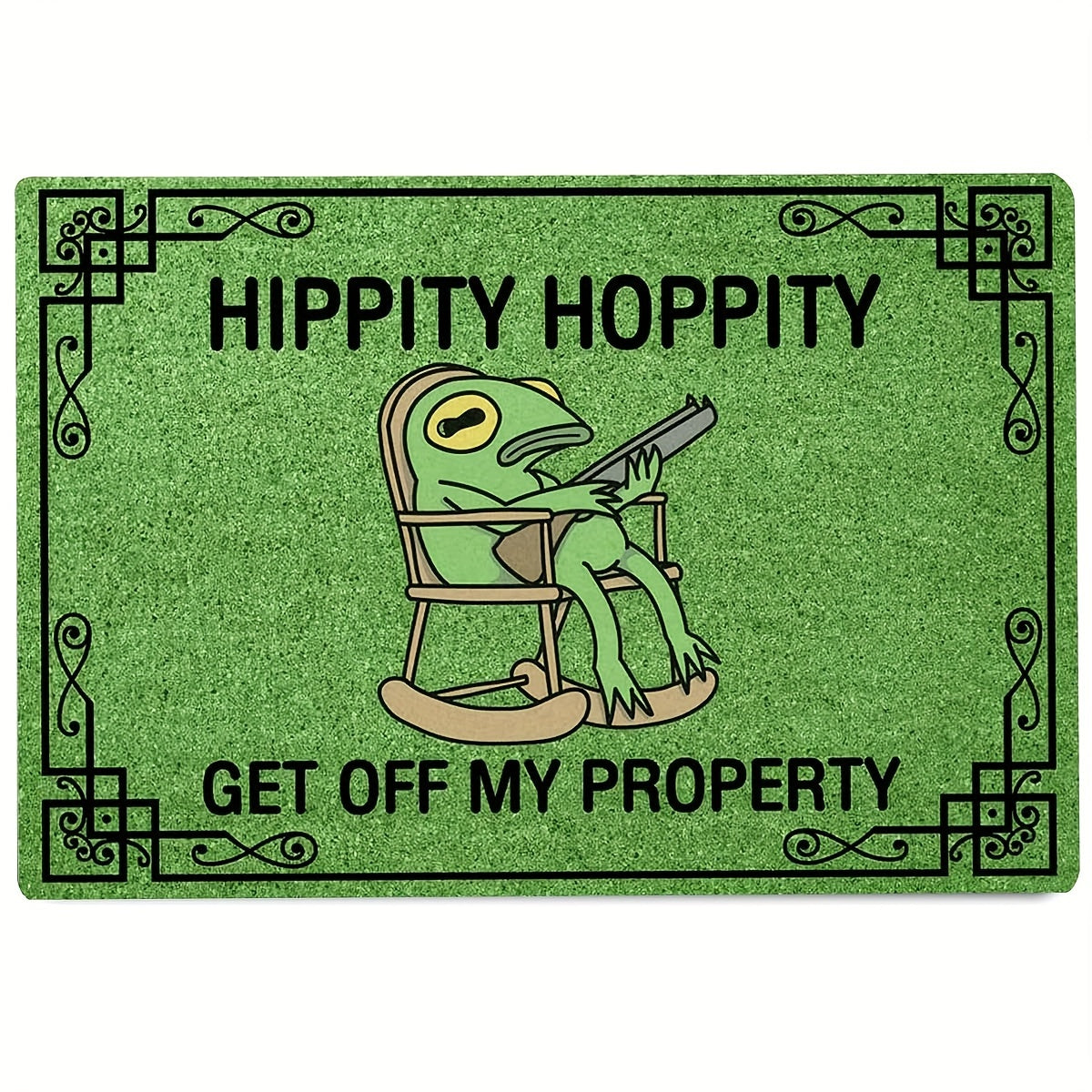 Non-slip Frog Pattern Doormat - Washable Indoor/Outdoor Welcome Mat, Ideal for Hall, Living Room, Kitchen, Bedroom, Farmhouse or Utility Room