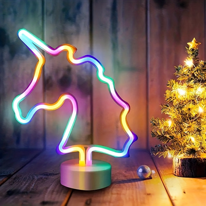 UnicornGlow - Neon Unicorn USB Table Lamp for Party & Decoration