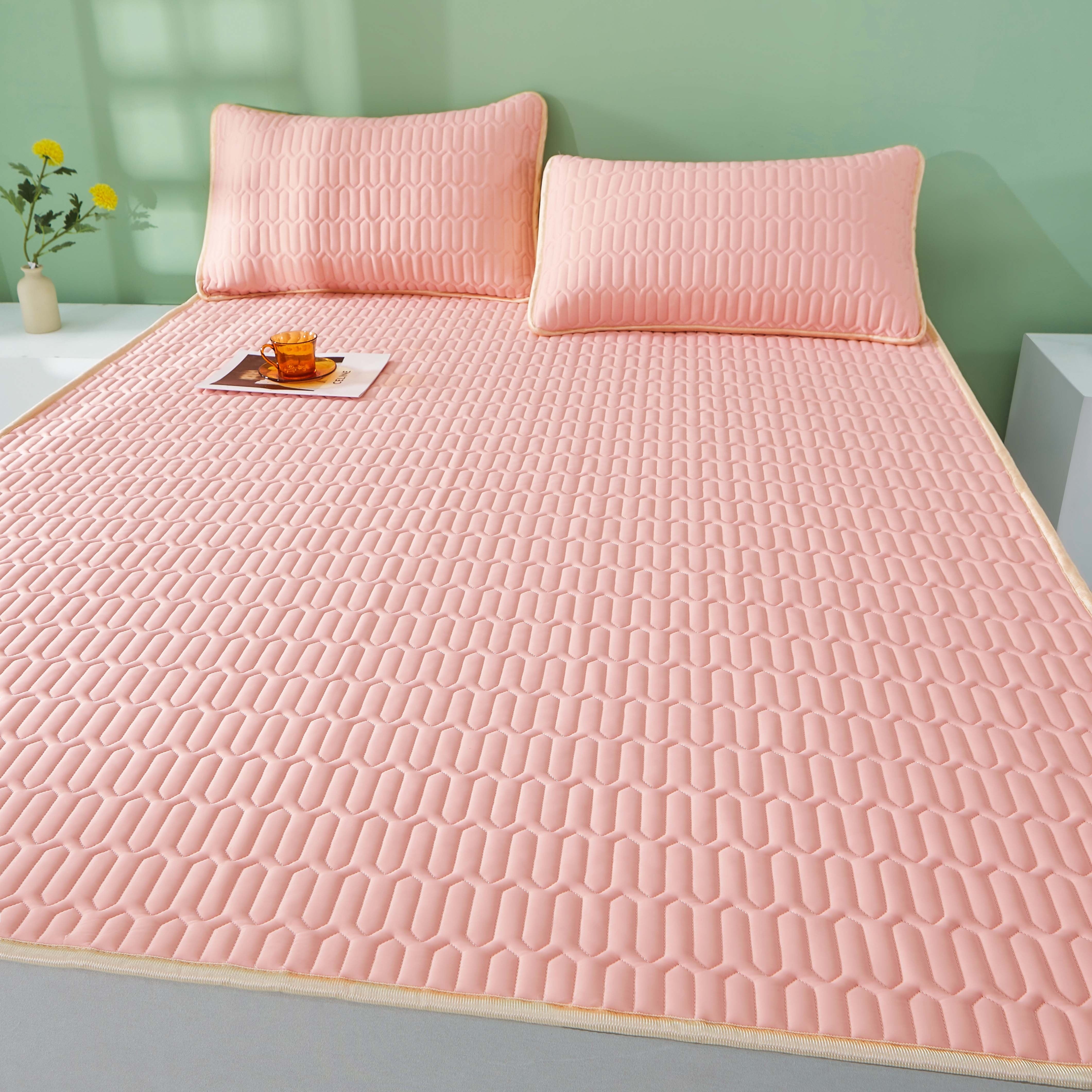 Cool Latex Mat - 2/3 pieces summer cool latex mat set for bedroom or student room, Breathable and Foldable