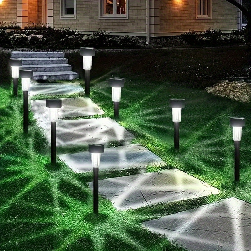 SolarPath - Confezione da 10 Luci Solari da Giardino per Sentiero, Patio e Prato
