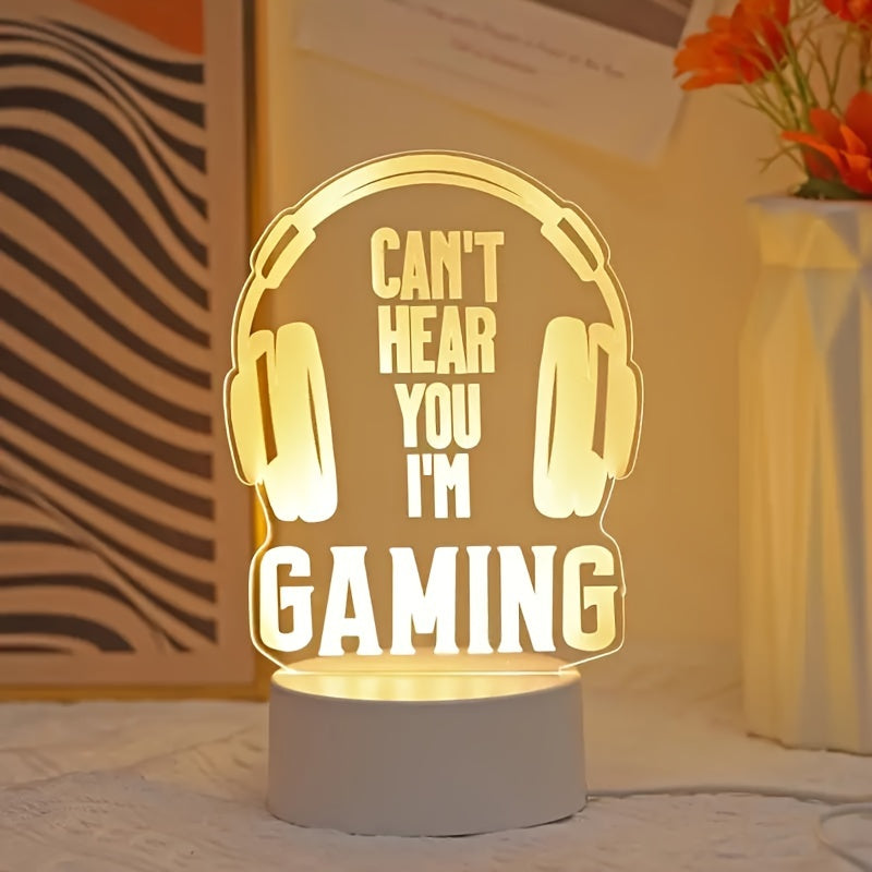 GameLamp - Mini candeeiro de mesa LED com carregamento USB para sala de jogos