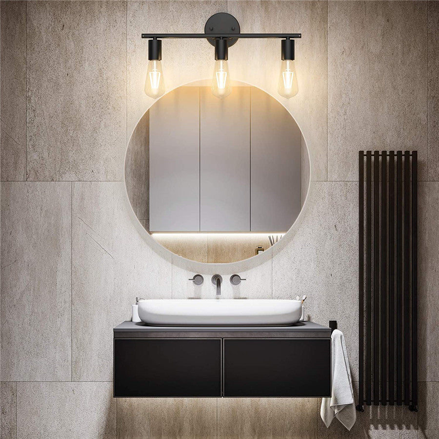IndustrialGlow - Lampada da parete moderna a 3 bracci in stile industriale con illuminazione LED