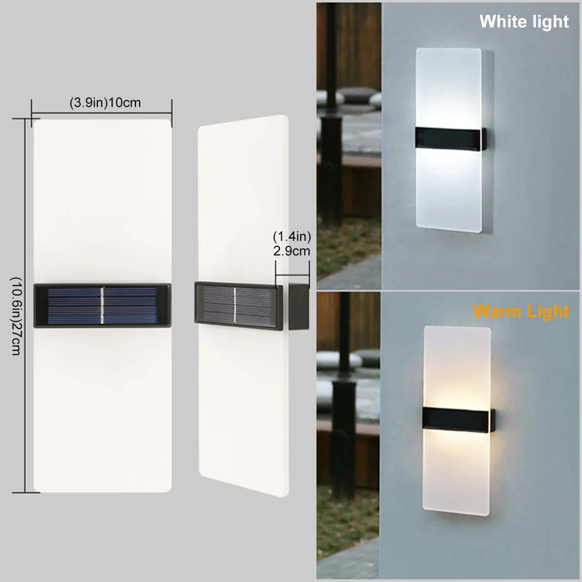 LuminaraSolar - Candeeiro de Parede Exterior LED a Energia Solar