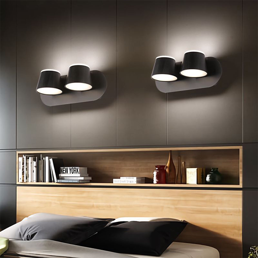 Candeeiro de Parede Cooley Moderne LED Preto Casa de Banho/Quarto Metal Acrílico 1/2/3-Luzes