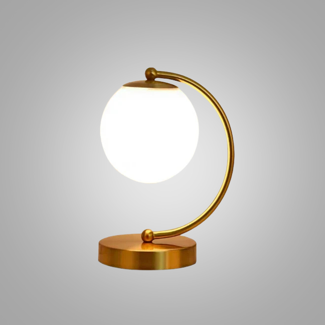 LumeSphere – Dimmable LED Table Lamp with Glass Globe for Living Room & Bedroom