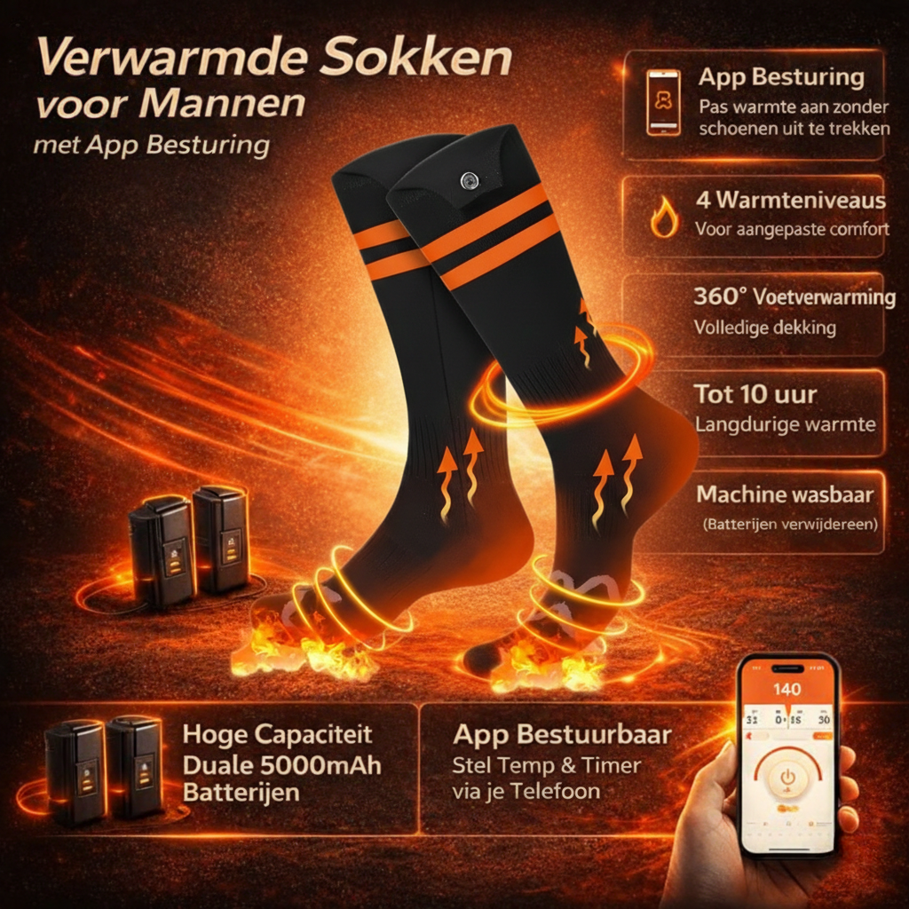 Heated Socks App Control 4 Heat Settings