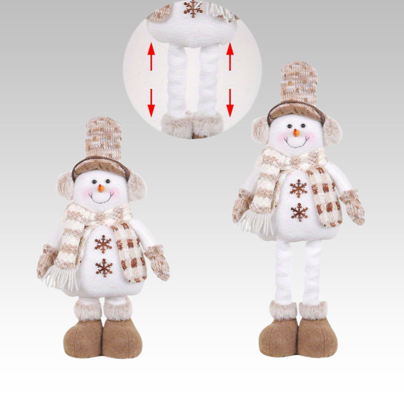 Holiday Set - Stretchable Snowman & Reindeer Dolls