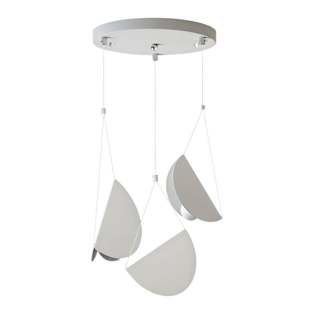 Candeeiro suspenso deslizante branco minimalista de 1/3/6 luzes