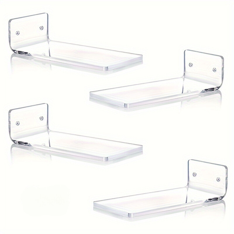 Acrylic Display - 4/6/8 Pieces Transparent Acrylic Floating Shoe Shelves