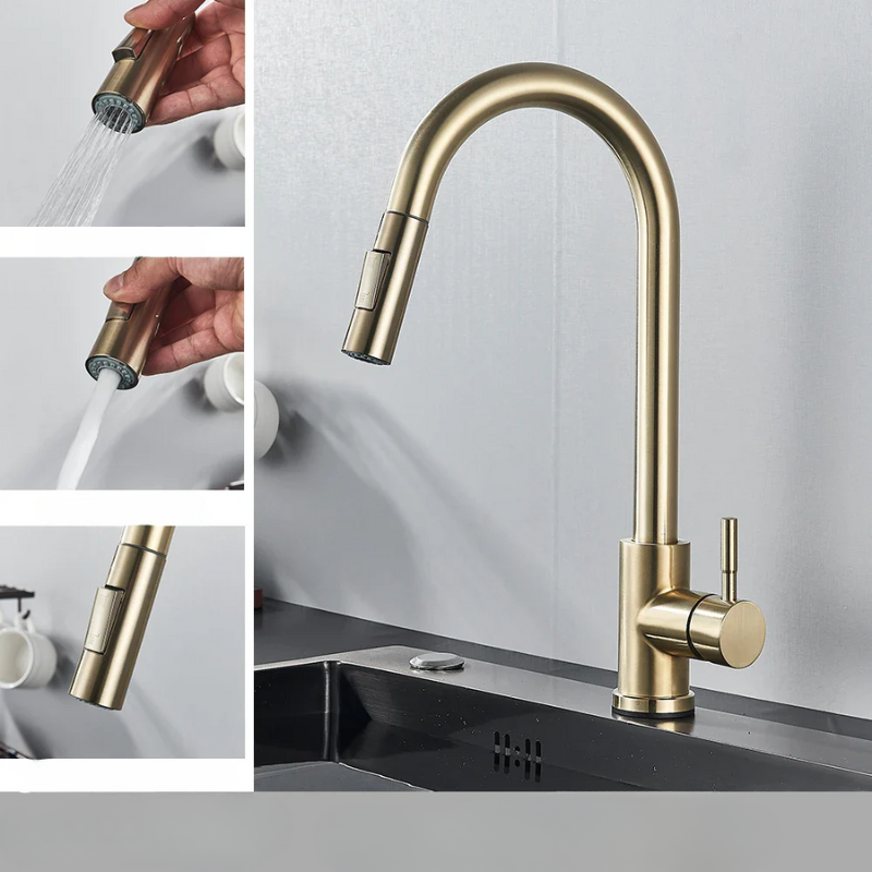 AquaFlex – Flexible Kitchen Faucet with Pull-Out Spray Head