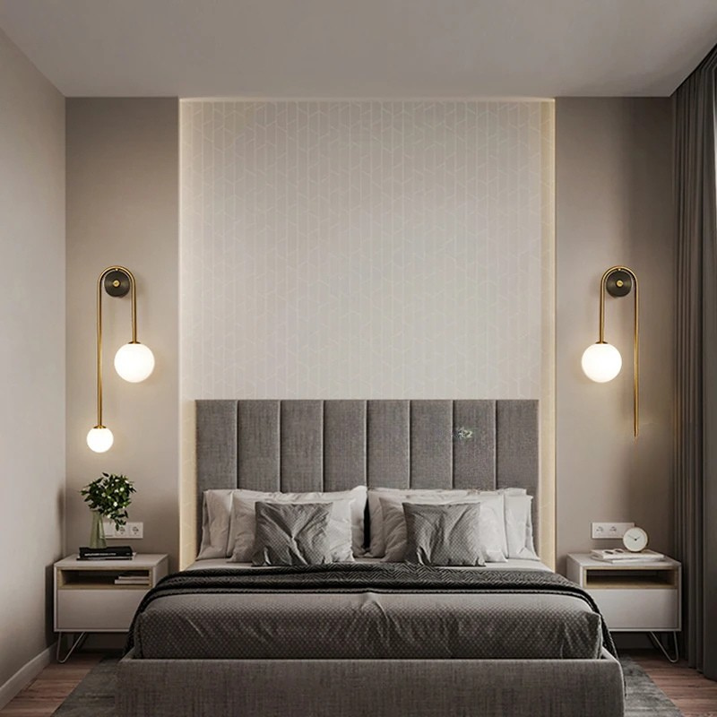 AuroraGlass Lampada da Parete - Lampada LED Moderna per Camera da Letto e Soggiorno