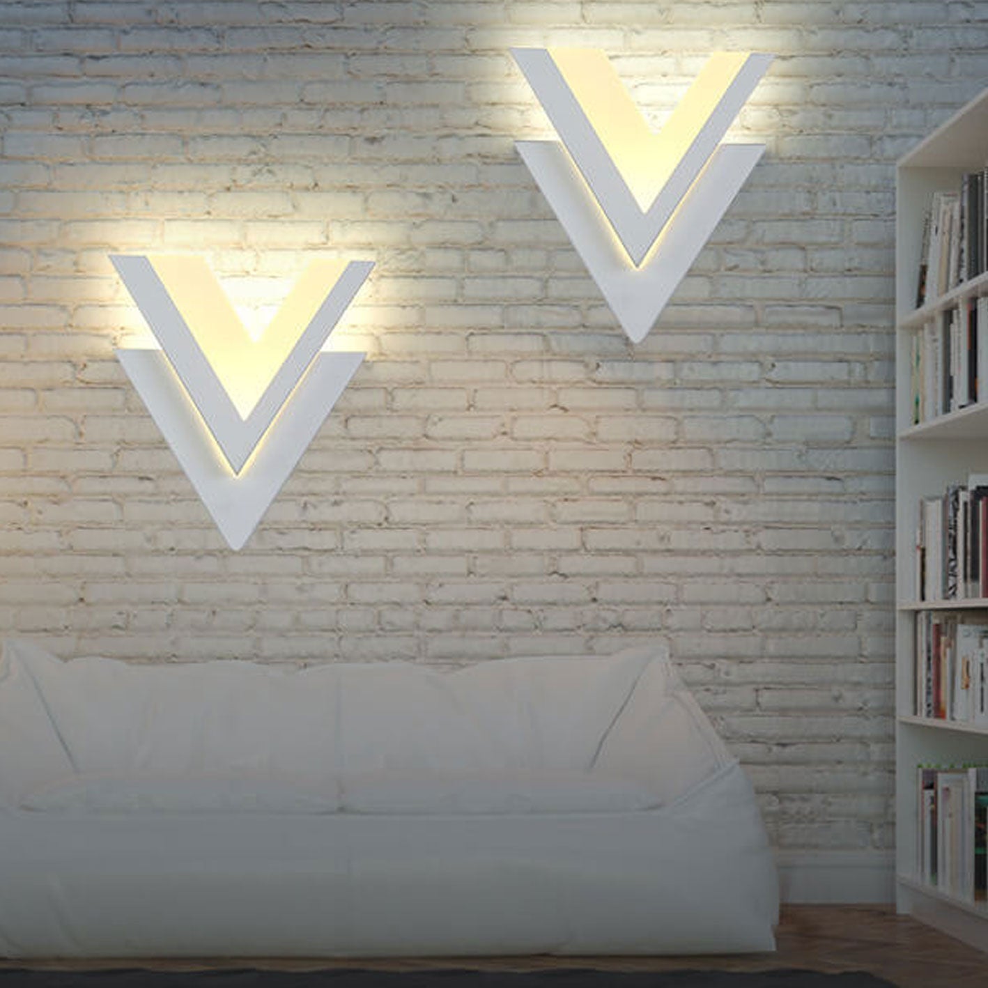Lámpara de pared LED minimalista en forma de V