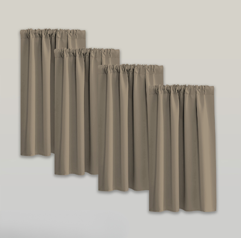 Blackout Curtains - Modern Blackout Curtain Set of 4 Pieces