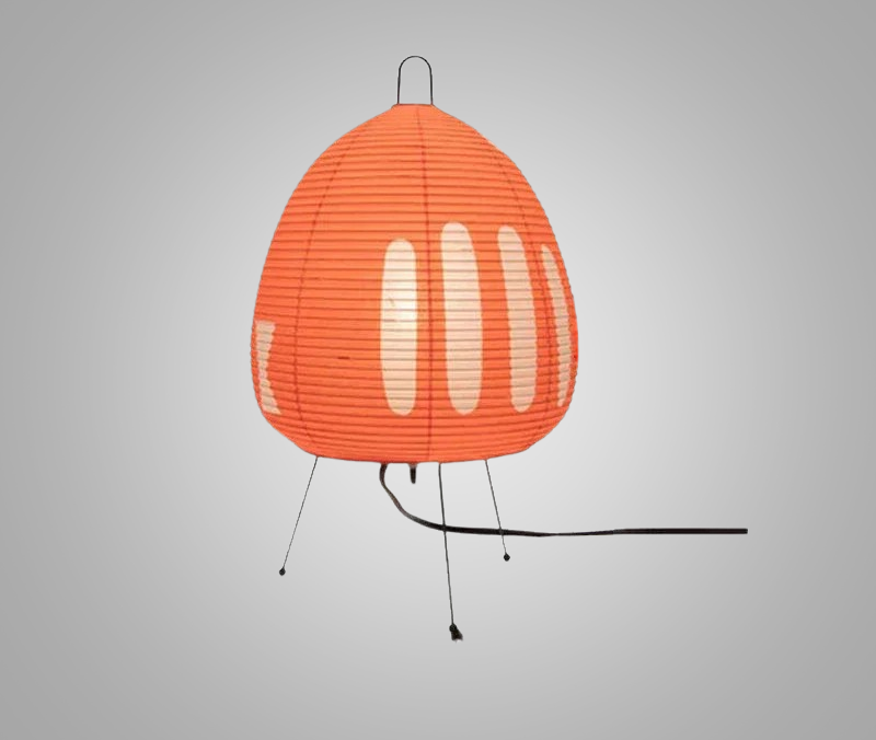 LumiZen – Japanese Paper Table Lamp in Retro Style, Traditional Lighting for Bedroom and Living Room