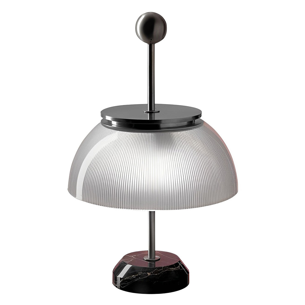 Lampada da tavolo H con paralume in vetro a ciotola Lampada decorativa italiana