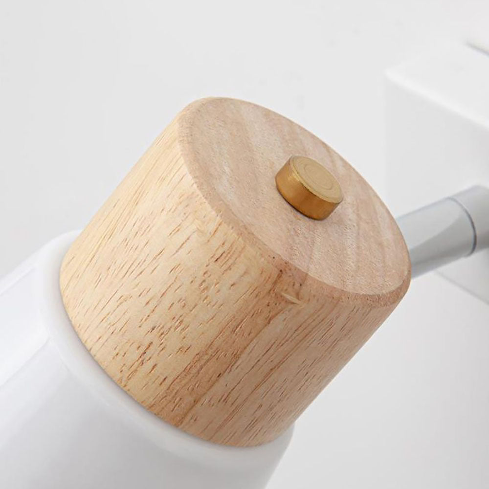 Lámpara de varita LED nórdica Ozawa Madera/Vidrio Salón/Comedor Blanco