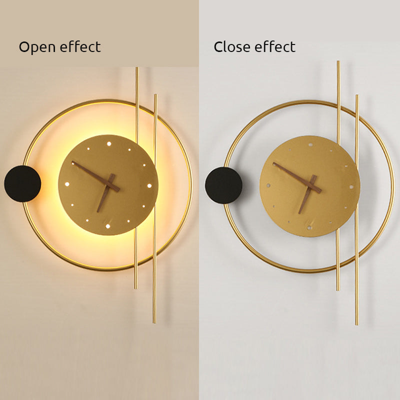 Nielsen Moderne LED Wandlamp Binnen Klok Zwart Kinderkamer Metaal