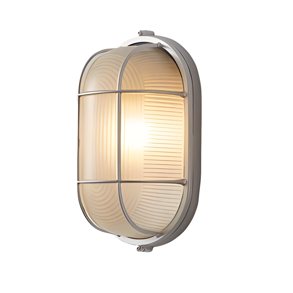 1-Luce Retro Industriale Ovale/Rotonda Lampada da Parete Esterna