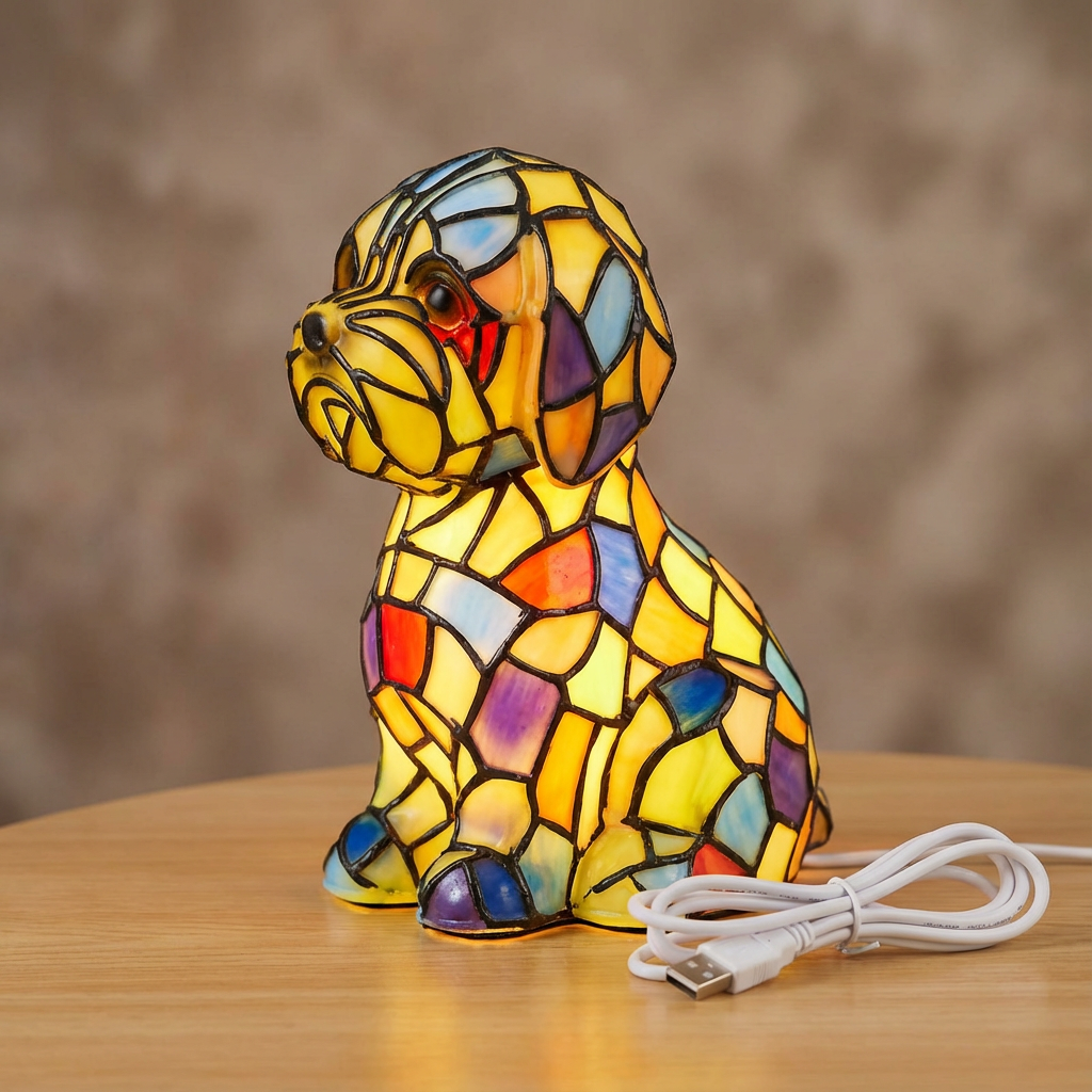 Friendship Glow Lamp – Artistic Resin Figurine with Warm Ambient Lighting - Image 2