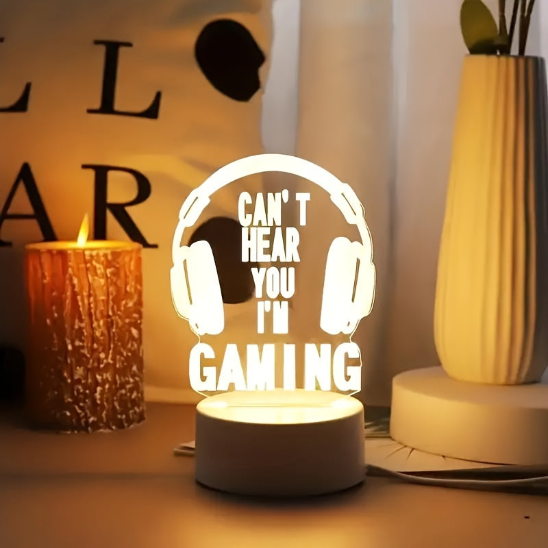 GameLamp - Mini candeeiro de mesa LED com carregamento USB para sala de jogos