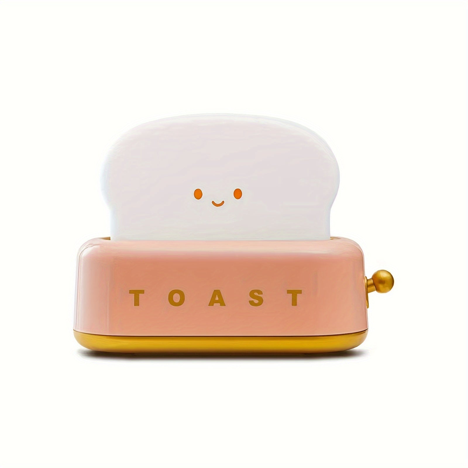 LumiToast - Cute USB Rechargeable LED Toaster Table Lamp, 3000K Warm Light