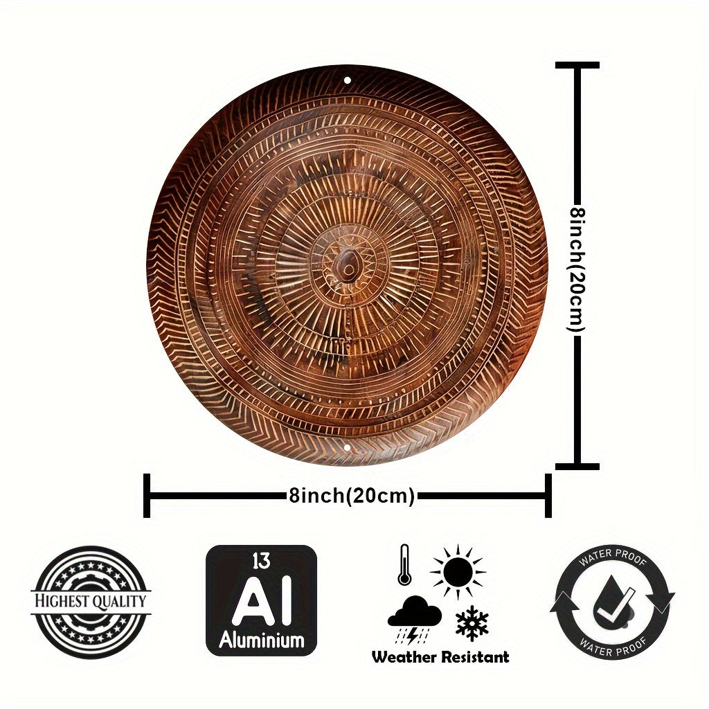 CoolamonArt - Arte de Parede Redonda em Alumínio para Decoração de Escritório