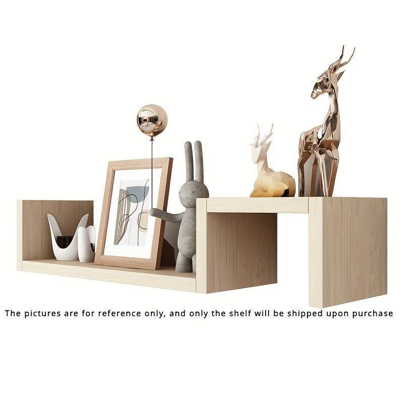 WoodRack - Minimalist Wooden Wall-Mounted Storage Rack for Living Rooms and Bedrooms