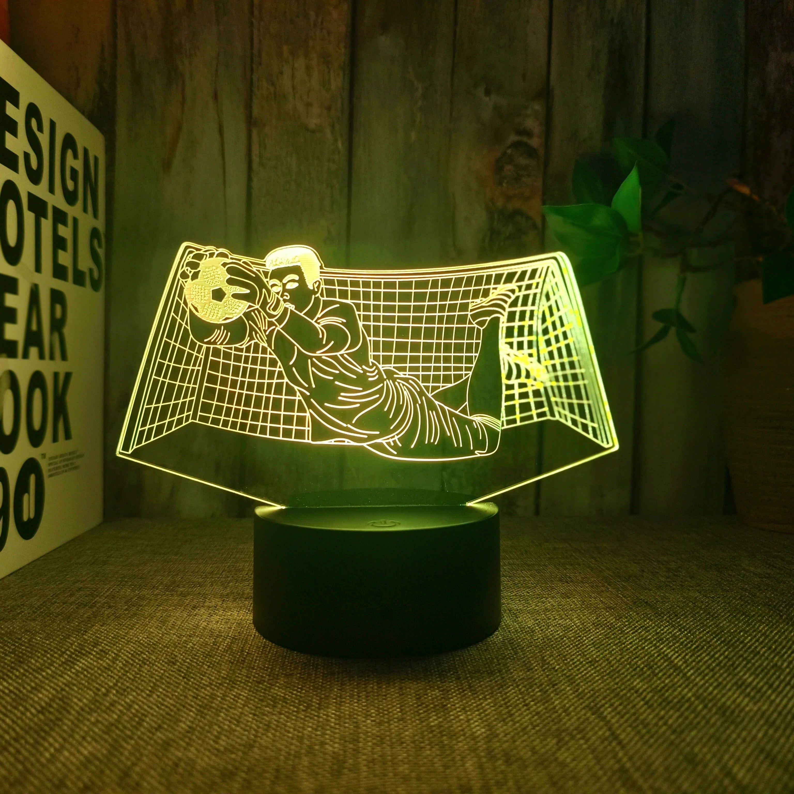 KeeperLicht - Lampada Notturna Portiere di Calcio 3D con Controllo Touch