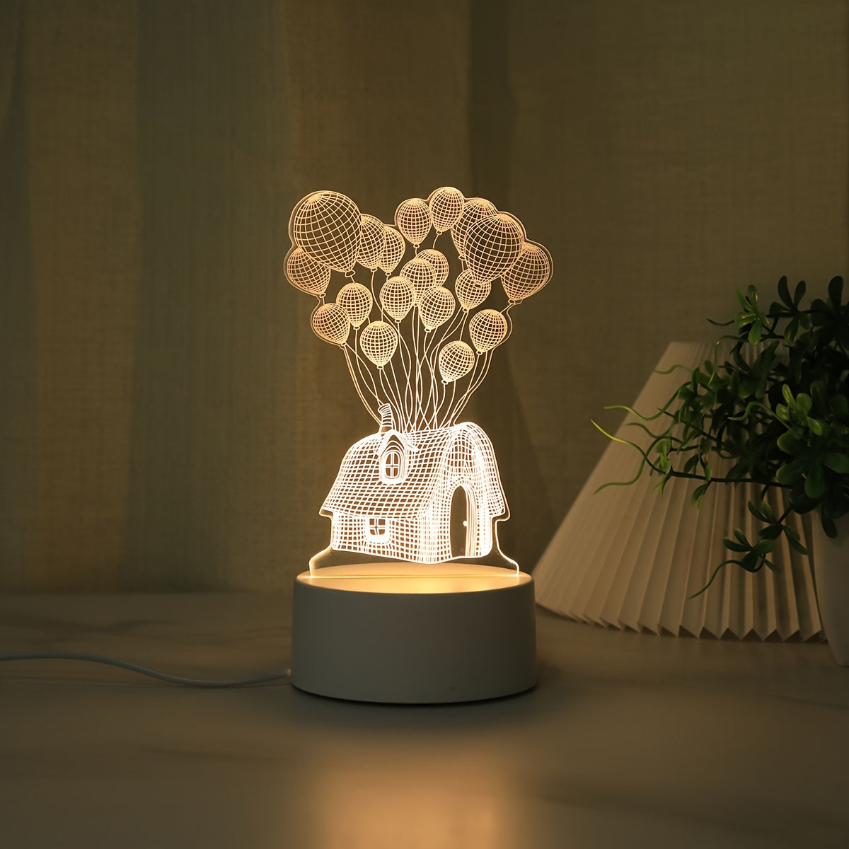 LumiBalloon - Lampada Notturna 3D a LED a Forma di Palloncino Alimentata via USB