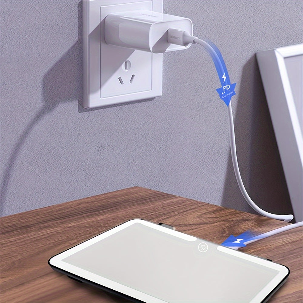 Auto Parasole Specchio Make-up con 3 Modalità di Luce – LED Regolabile, Ricaricabile USB, Design Portatile