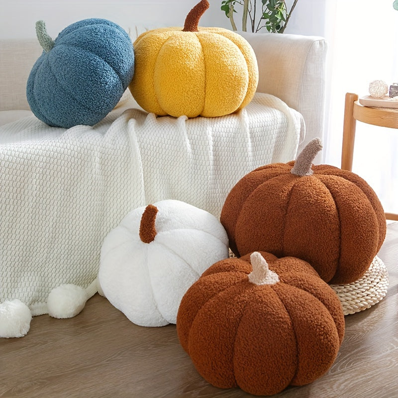 Almofada Abóbora Aconchegante - Decoração Suave e Colorida para o Halloween e Festas