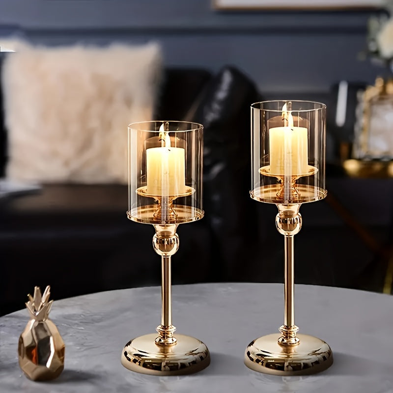 Set van 3 Zilveren Engelachtige Kaarshouders - Perfect voor Feestelijke Decoratie