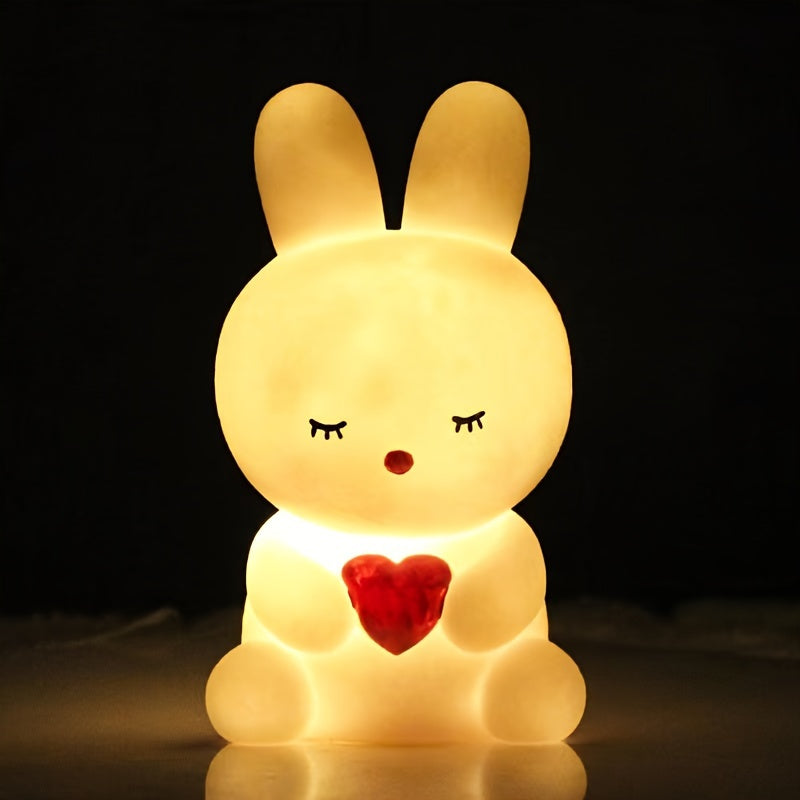 BunnyGlow - Cute Rabbit Lamp with LED Light for Decoration and Night Light