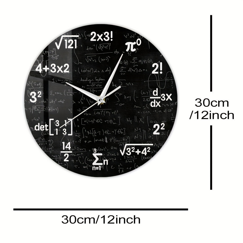 MathMirror - Orologio da parete acrilico silenzioso con formule matematiche