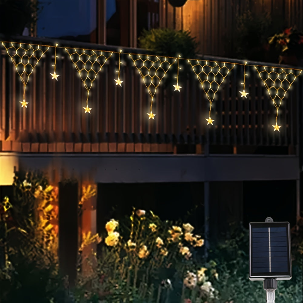 SolarTwinkle - Iluminación ambiental de 162 LED con batería solar extraíble