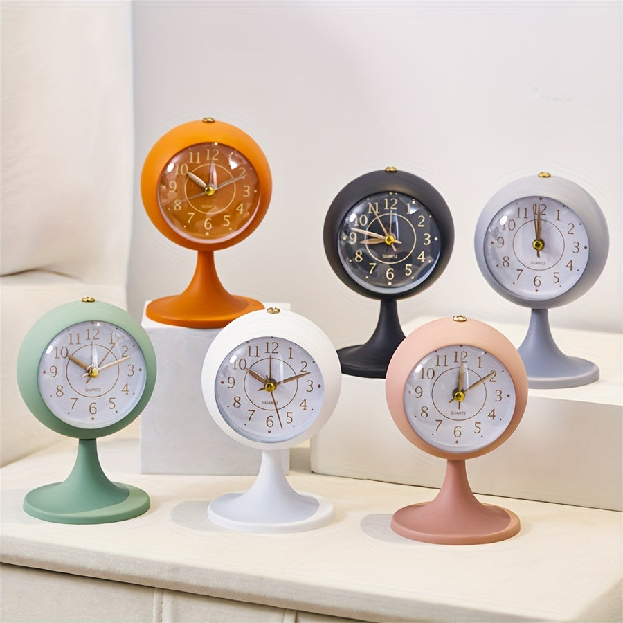 CartoonGlow - Modern Glowing Alarm Clock with Golden Hands
