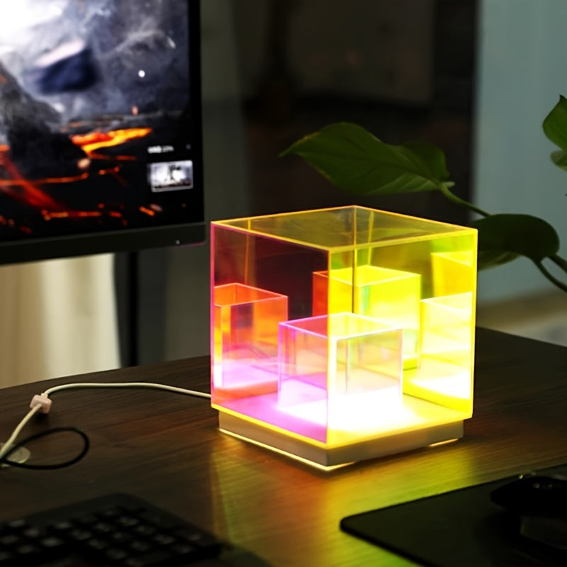 LumiSky - Dreamy Starry Sky Table Lamp with Adjustable Lighting and Geometric Design