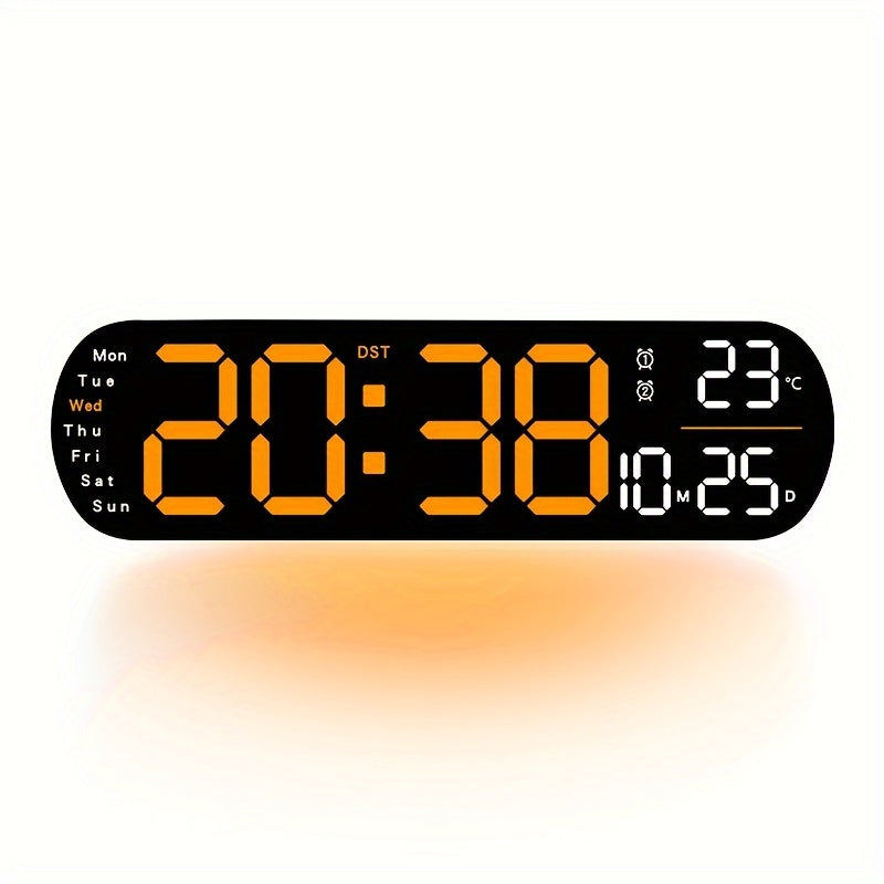 LumoView - Smart LED Wall Clock with Temperature and Calendar
