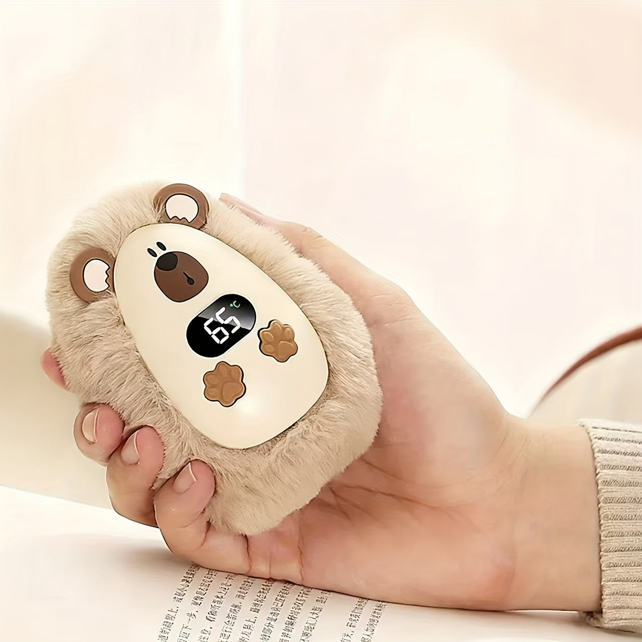 Aquecedor de Mãos Portátil em Forma de Animal com Função USB Recarregável