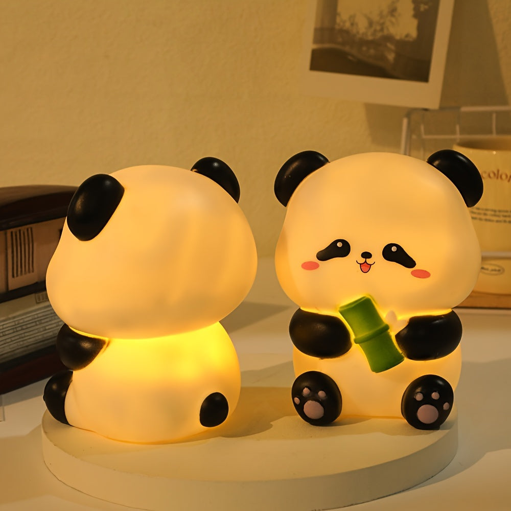 PandaGlow - Lampada Notturna LED Ombreggiata per Scrivania e Camera da Letto