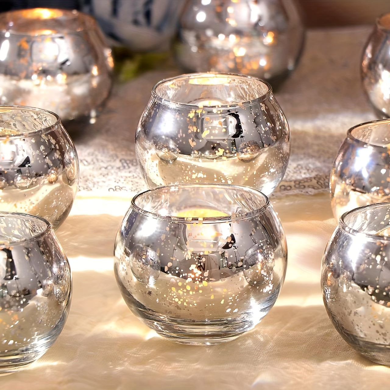Transparante Glazen Theelichthouders – 6/12 Stuks Voor Tafel- en Bruiloftdecoratie