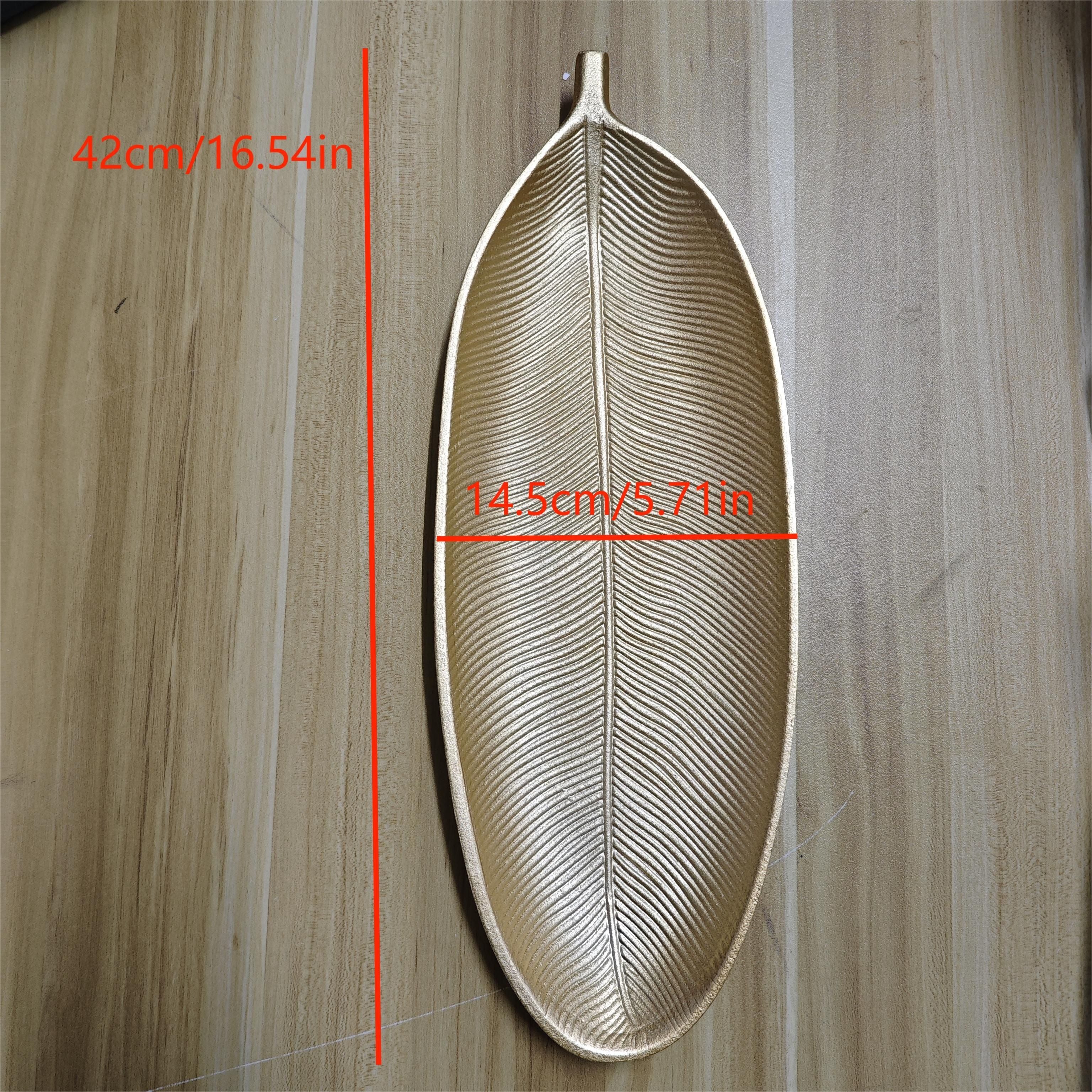 LeafWood - Tabuleiro de Madeira Antigo em Forma de Folha | Tabuleiro para Joias e Chaves