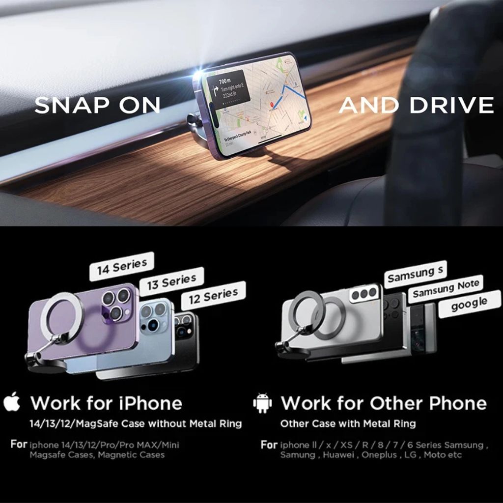 Supporto Telefonico Magnetico Regolabile a 360° per Auto