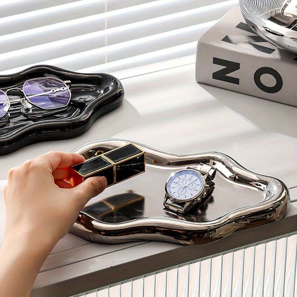 CloudDish - Large Cloud-Shaped Ceramic Jewelry Dish | For Necklaces, Earrings & Glasses