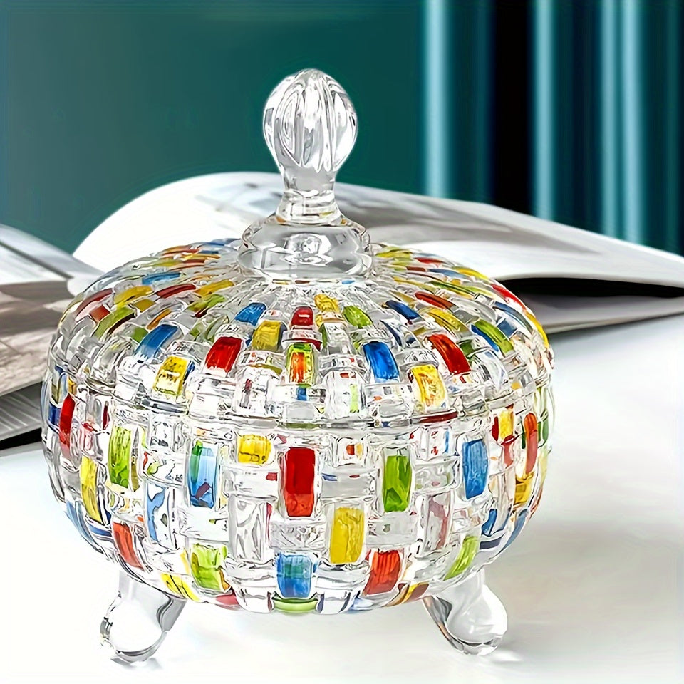 GlassArt - Clássica Taça Decorativa em Vidro Pintada à Mão