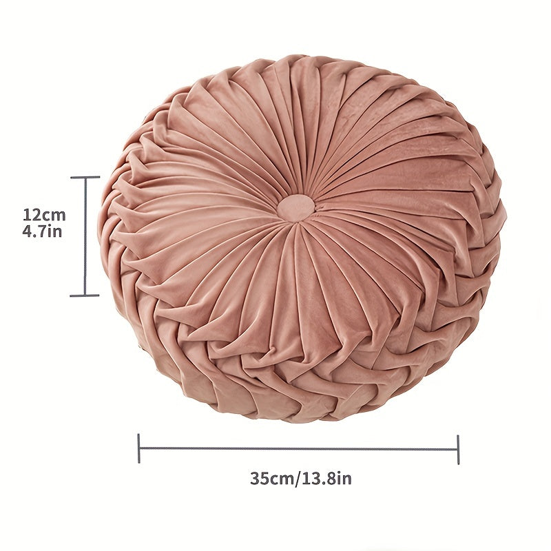 Cojín de calabaza - Funda de cojín redonda de terciopelo para sofá, tatami, decoración de sala de estar y oficina