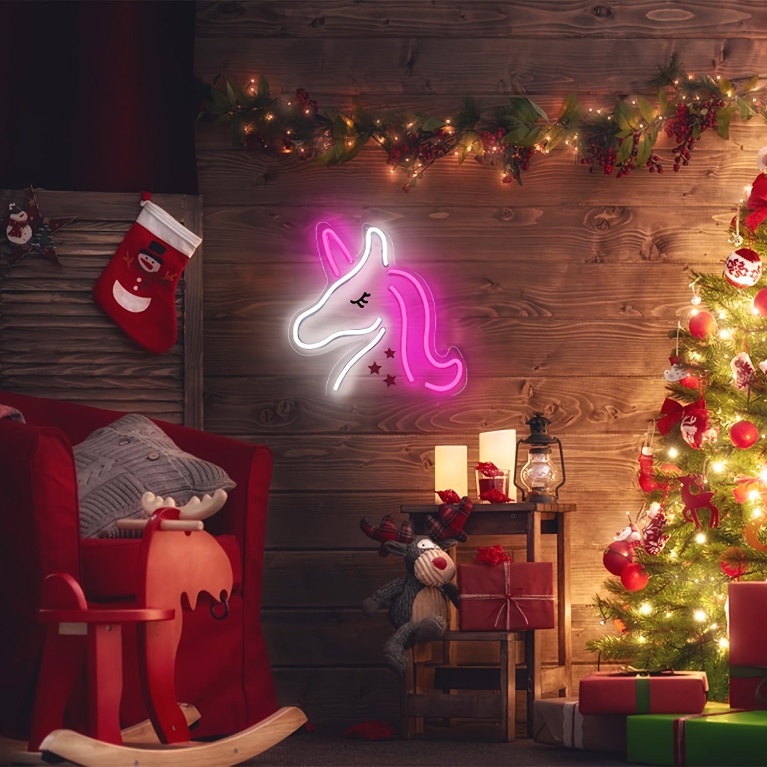 NeonMagic - Pink Mythical Creature LED Wall Lamp