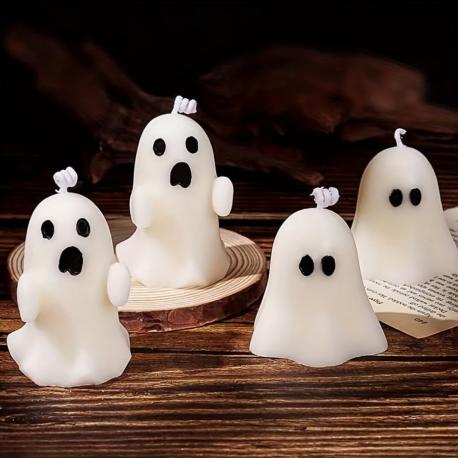 Candela profumata artigianale di Halloween – Profumo di fresia, vaso con fiocco
