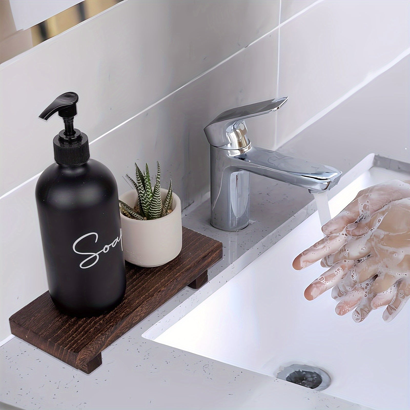 Vassoio in Legno - Cassetto Rustico per Bagno e Decorazione in Stile Fattoria