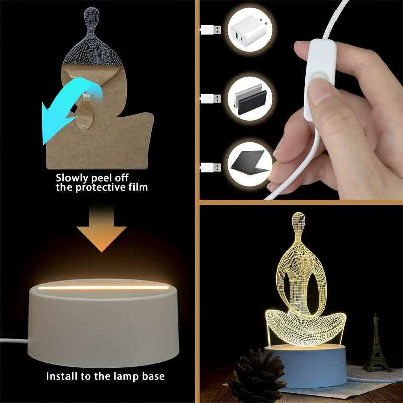 ZenLight - 3D Yoga Night Light with USB Connection